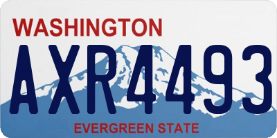 WA license plate AXR4493