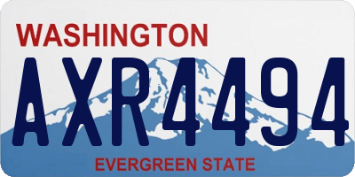WA license plate AXR4494