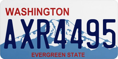 WA license plate AXR4495