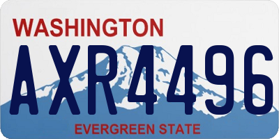 WA license plate AXR4496