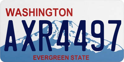 WA license plate AXR4497