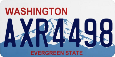 WA license plate AXR4498