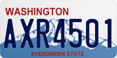 WA license plate AXR4501
