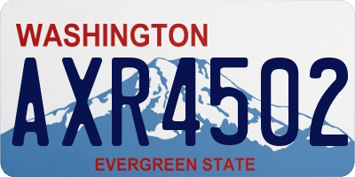 WA license plate AXR4502