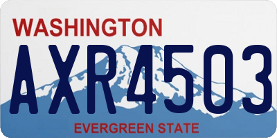 WA license plate AXR4503