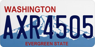 WA license plate AXR4505