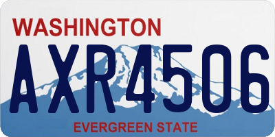WA license plate AXR4506