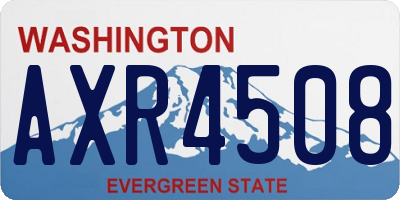 WA license plate AXR4508