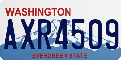 WA license plate AXR4509