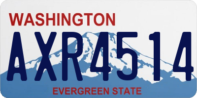 WA license plate AXR4514