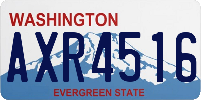 WA license plate AXR4516