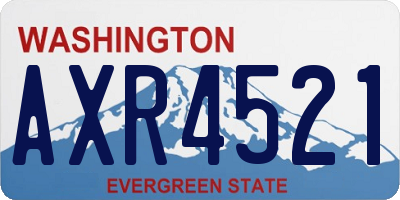 WA license plate AXR4521