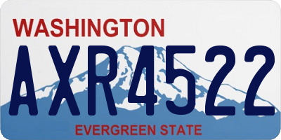 WA license plate AXR4522