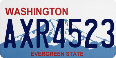 WA license plate AXR4523
