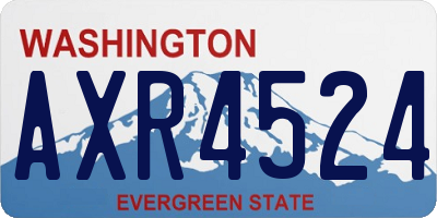 WA license plate AXR4524