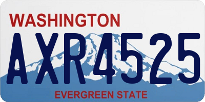 WA license plate AXR4525