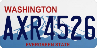 WA license plate AXR4526