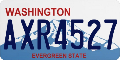 WA license plate AXR4527
