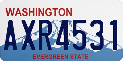 WA license plate AXR4531