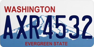 WA license plate AXR4532