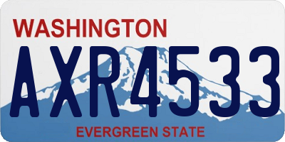 WA license plate AXR4533