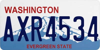 WA license plate AXR4534