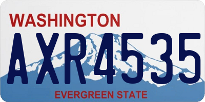 WA license plate AXR4535