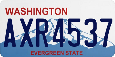 WA license plate AXR4537