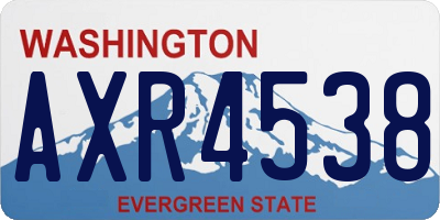 WA license plate AXR4538