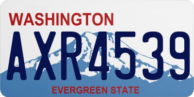 WA license plate AXR4539