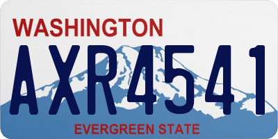 WA license plate AXR4541