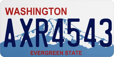 WA license plate AXR4543