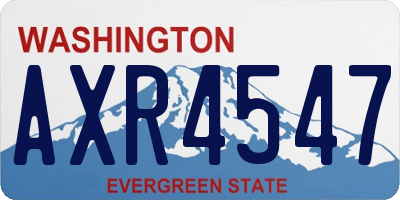 WA license plate AXR4547