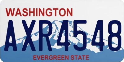 WA license plate AXR4548