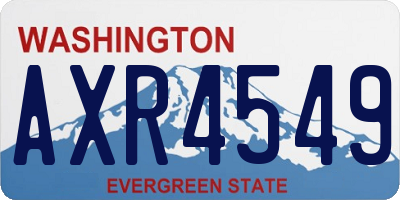 WA license plate AXR4549