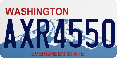 WA license plate AXR4550