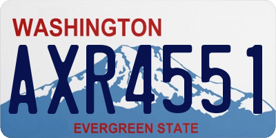 WA license plate AXR4551