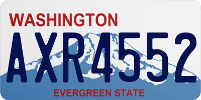 WA license plate AXR4552