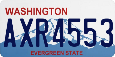 WA license plate AXR4553