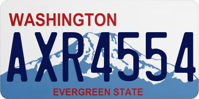 WA license plate AXR4554
