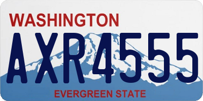 WA license plate AXR4555