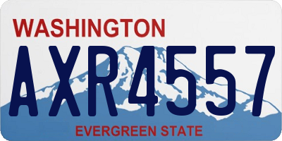 WA license plate AXR4557