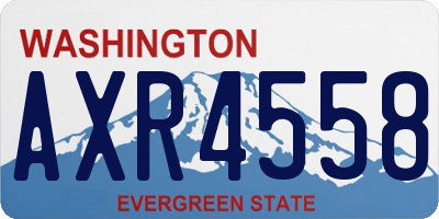 WA license plate AXR4558