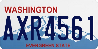 WA license plate AXR4561