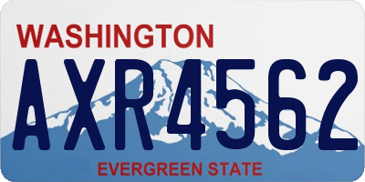 WA license plate AXR4562