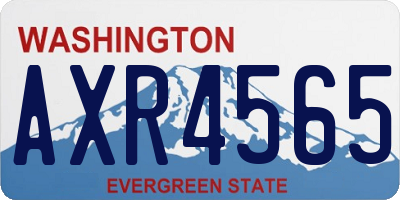 WA license plate AXR4565