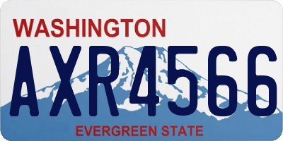 WA license plate AXR4566