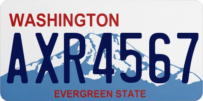 WA license plate AXR4567