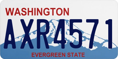 WA license plate AXR4571
