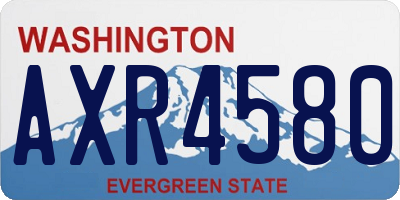 WA license plate AXR4580